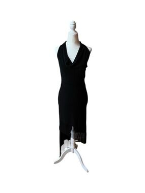 Sabora Black Asymmetric Whimsical High Low Dress
